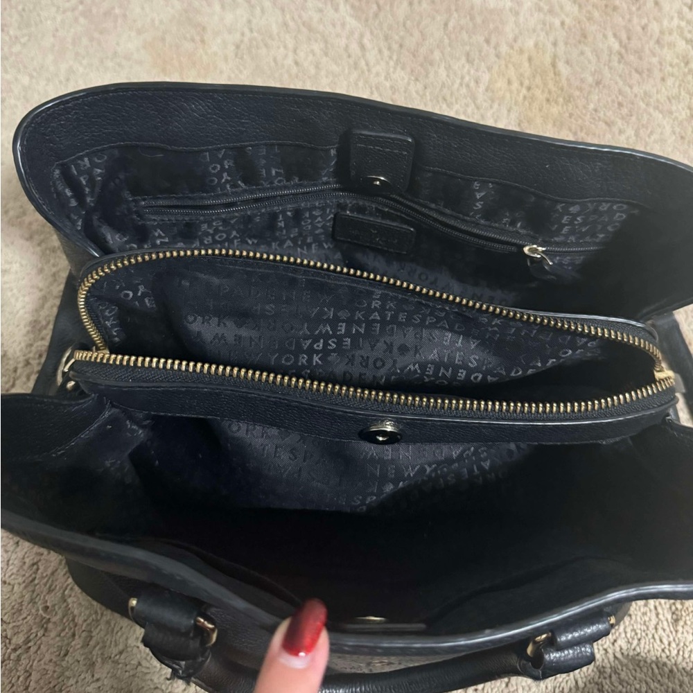 Kate Spade Black Leather Satchel - Picture 3 of 4